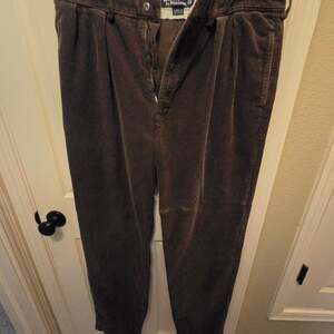 Vintage Polo Ralph Lauren Andrew Pant Brown Pleated Corduroy Trousers 38/36